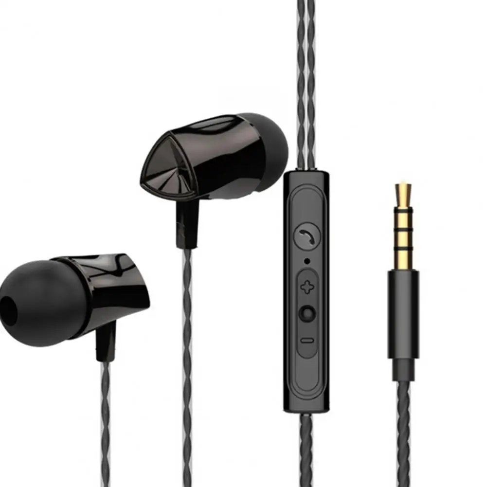 

3.5mm Wired Earphone Electroplating Bass Stereo In-ear Earphones with Mic Hansfree Call Phone Earphone for Android iOS