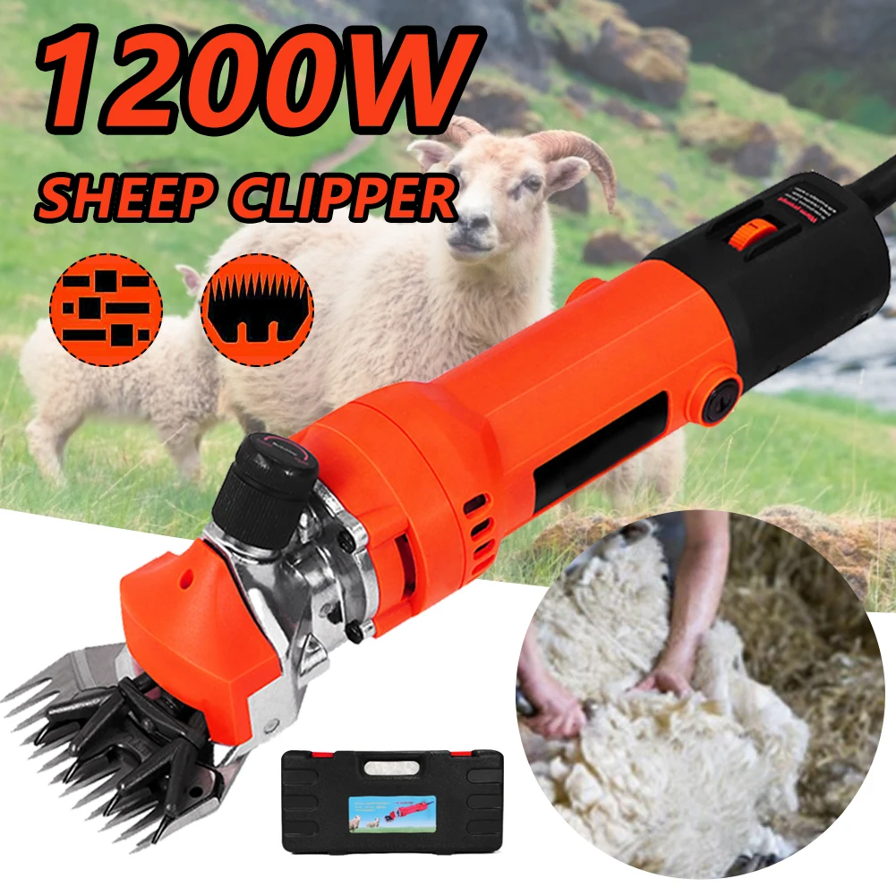 

Электрические ножницы для овец, 1200 Вт, 6 скоростей, машинка для стрижки волос для овец, коз, альпак, быстрая доставка