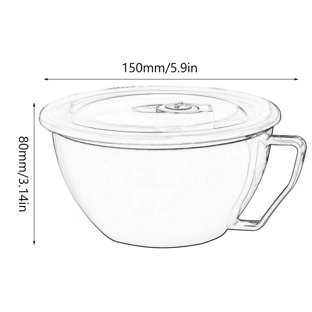 Чашки для лапши из нержавеющей стали чашки чаша рамен супа изолированная коробка