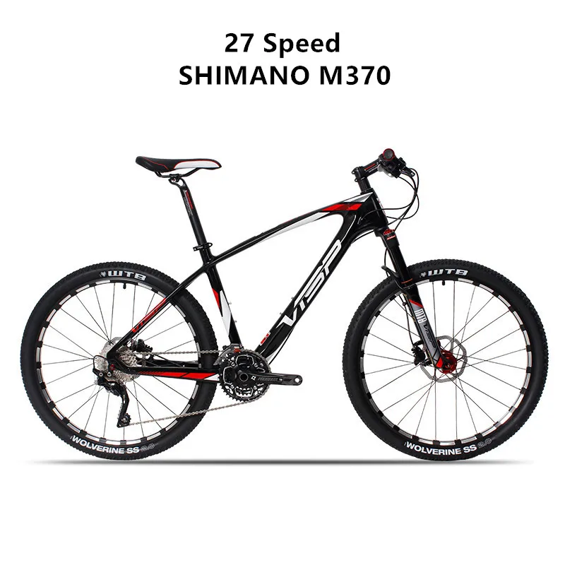 27 black red Бренд горный велосипед рама из углеродного волокна 26/27. 5 дюймов колеса MTB 27/30/33 скорости SHIMAN0 SHIMAN0 гидравлический велосипед с дисковым тормозом - Цвет: 27 black red