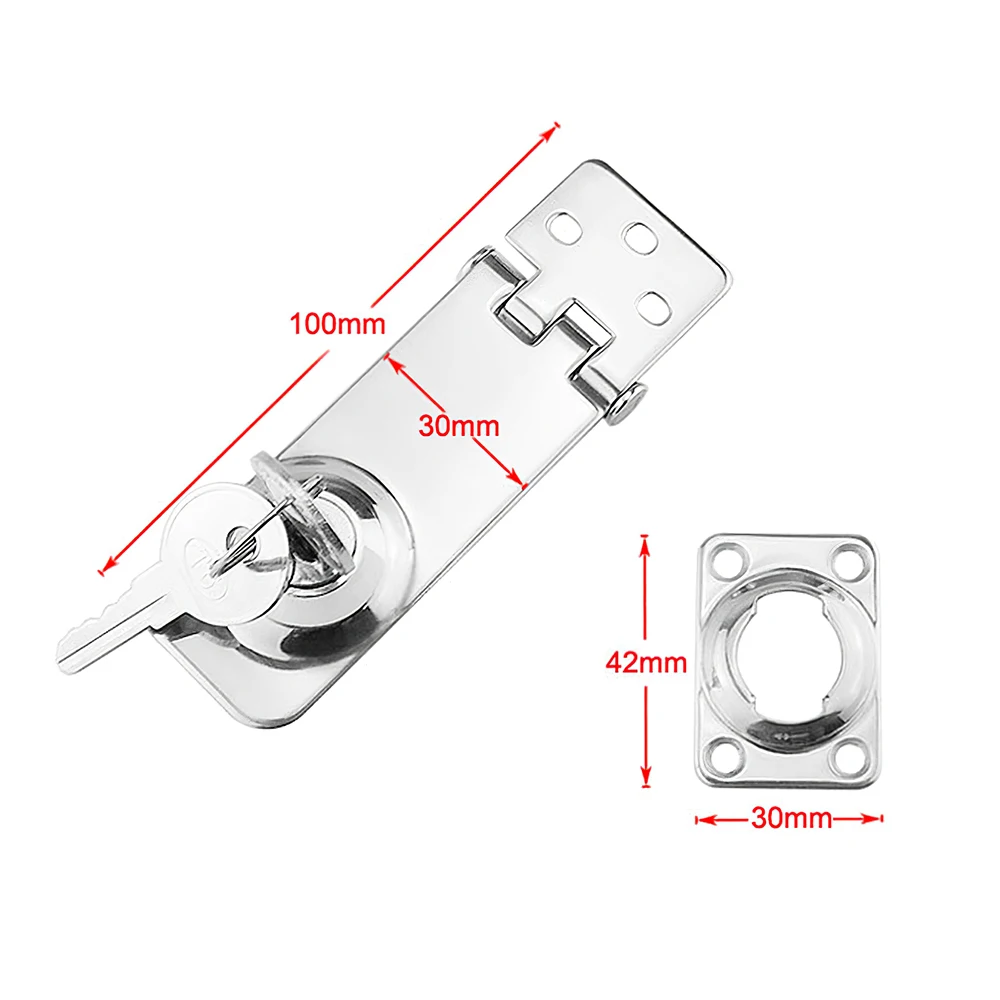 

Boat Safety Lock Anti-Corrosion Heavy Duty Stainless Steel Locking Hasp Marine Hatch Cabinet Door Deck Locker With Knob Locking