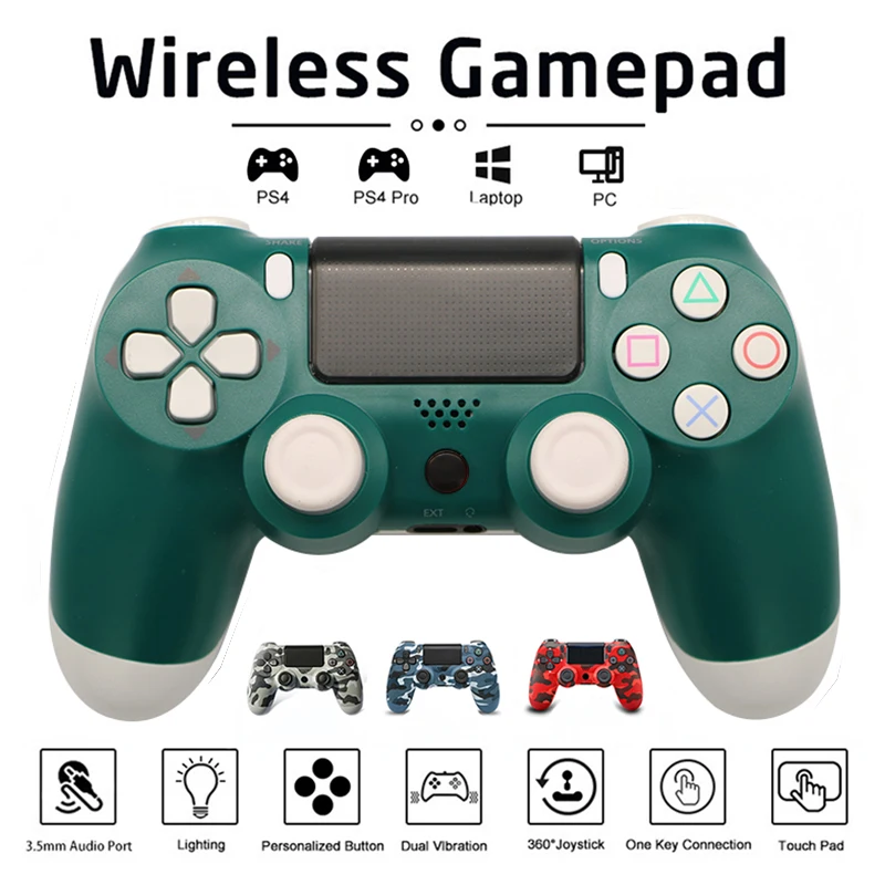 

PS4 Controller Manette Mando Controle Wireless Bluetooth 6-Axis Gamepad For PS 4 Pro PSTV PC IPAD Laptop Mobile Phone