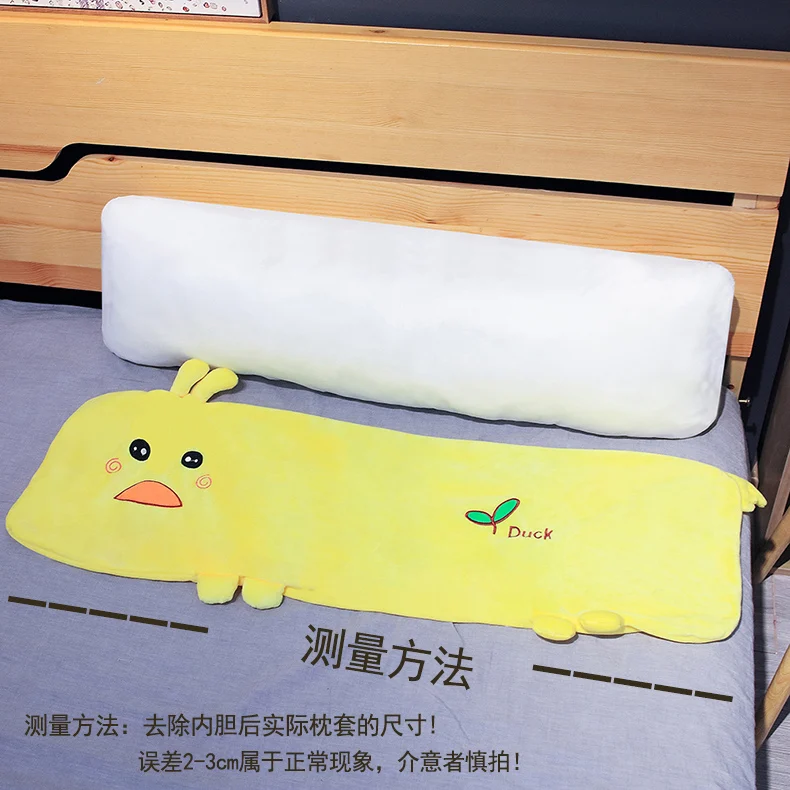 

1 pcs cute 70-110cm Giant Unicorn Plush Toy Soft Dinosaur Unicorn Husky Yellow Duck Soft Dolls Animal Toys long rectangle Pillow
