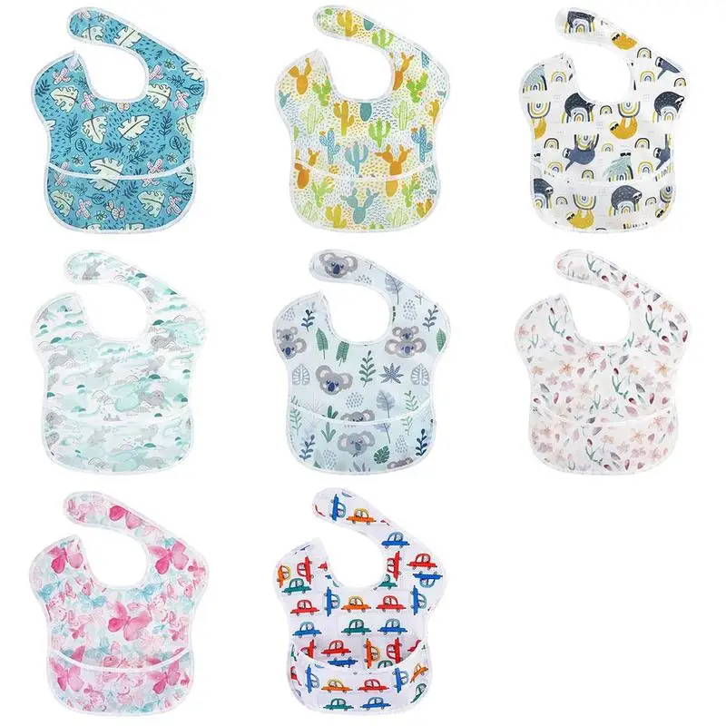 

Hot Sale New Colorful Waterproof Infant Baby Boys Girls Cartoon Bibs Newborn Feeding Eating Bib