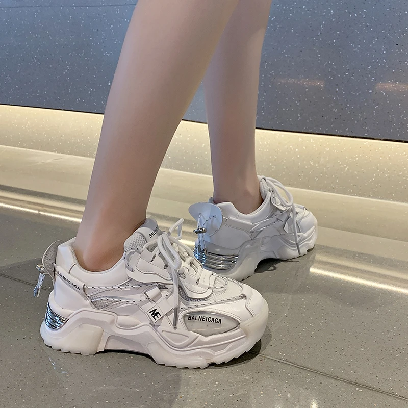 

Chunky Sneakers Women Shoes Designer Thick Sole Female Sport Trainers Casual Breathable Platform Sneakers Women Zapatos Mujer