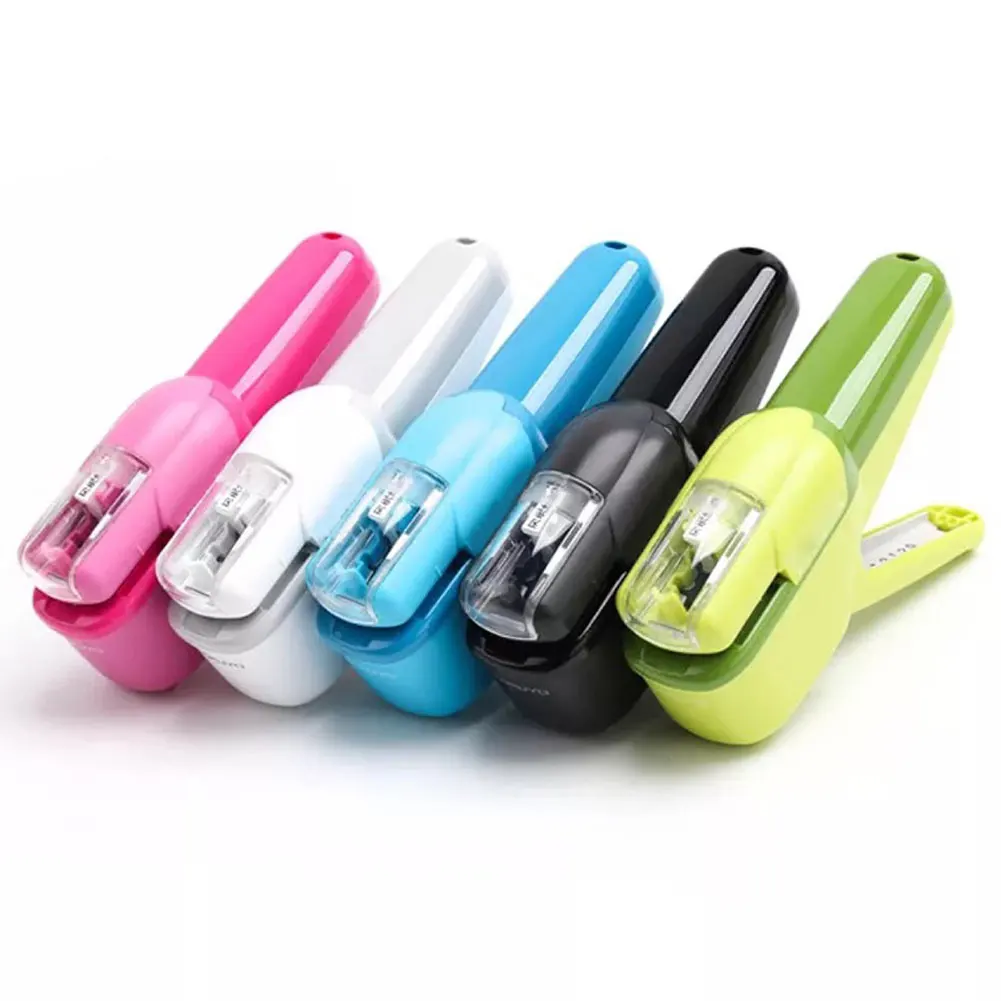 Creative Hot Mini Stapler Safe Staple Free Stapler Office Paper binding Stapleless Stapler Without Staple Office Student