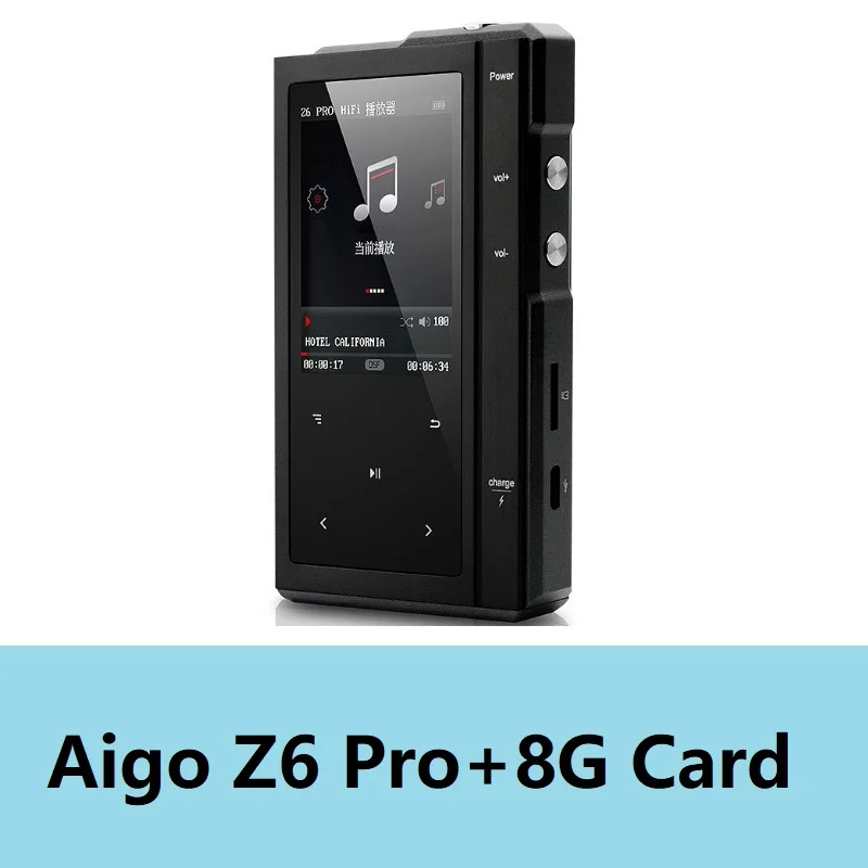 Moonlight AIGO Z6 PRO mp3-плеер с сенсорным экраном Hifi DSD портативный музыкальный цифровой плеер без потерь двухъядерный процессор с кожаным чехлом - Цвет: Z6PRO and 8G card