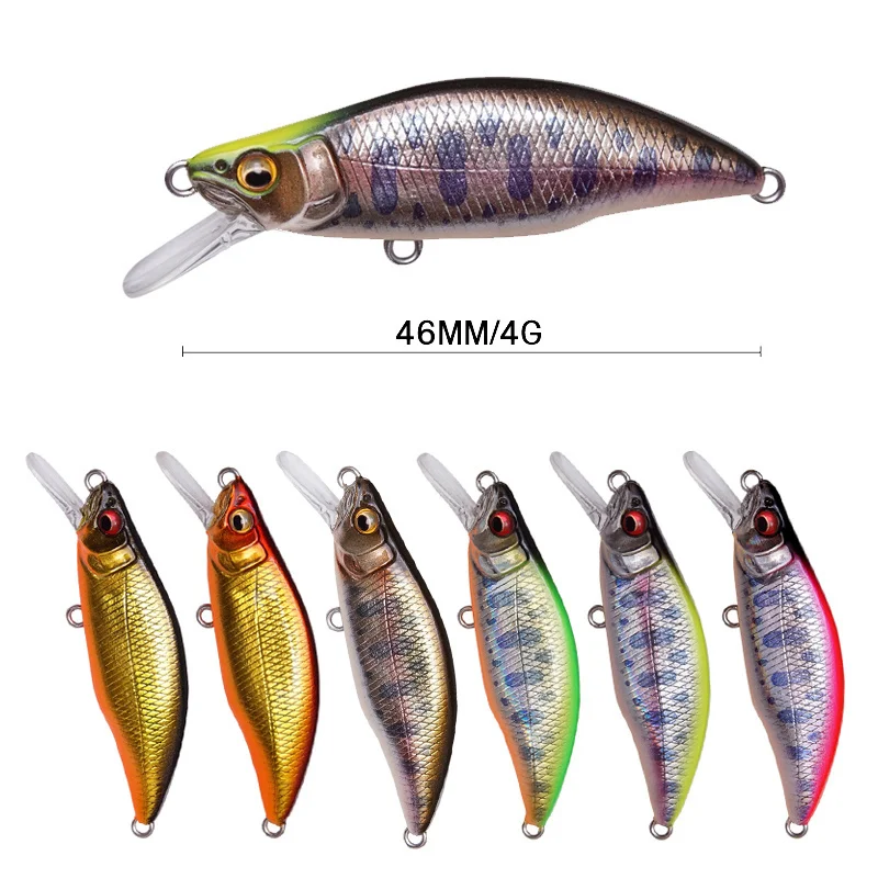 

Fishing Goods Lure Mino Sinking Full Water Bait Weights 4g 4.6cm Pesca Wobblers Trolling Baits Carp Fish Isca Artificial Lures