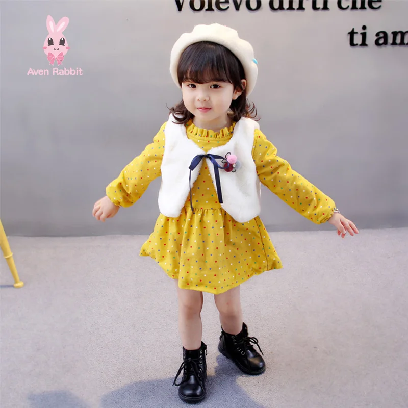 Одежда для девочек детская одежда зимняя детей ясельного возраста пальто с мехом