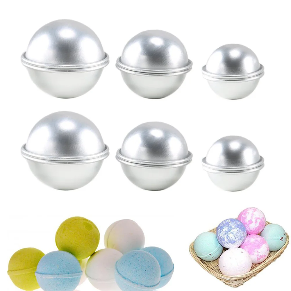 

6Pcs DIY Bath Bomb Mold Sphere Round Ball Molds Tool Supplies B99