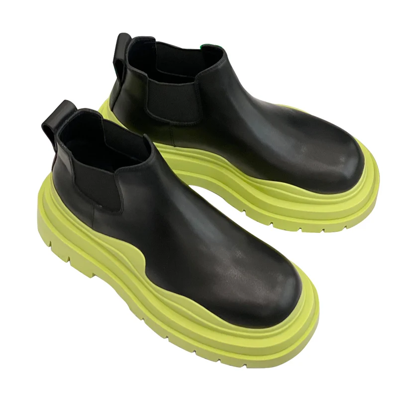 

2021 New Bv Ladies Martin Boots Women Platform Shoes Autumn New Leather Fashion Trendy Short Boots