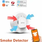 Tuya датчик дыма ZigBee Сенсор пожарной сигнализации дома безопасности Системы пожарный Сигнализатор дыма пожарной безопасности приложение Smart Life 
