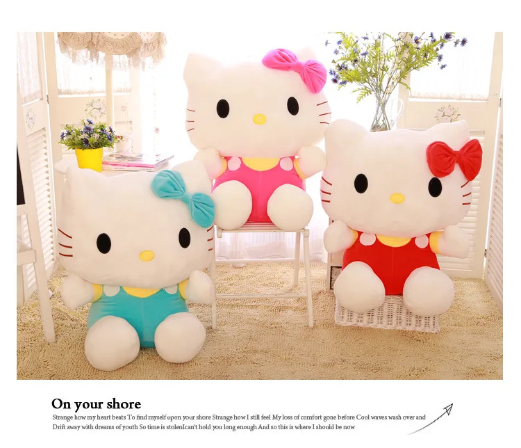 35/45 см милый рисунок Hello Kitty кошка плюшевая игрушка прекрасный чучело кукла