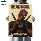 DLKKLB Ретро комикс супергерой фильм плакат винтажная крафт-бумага для кафе 51,5x6 см Настенная Наклейка для спальни