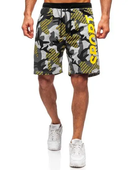 Мужские повседневные спортивные шорты до колена с 3D монограммой|Химические