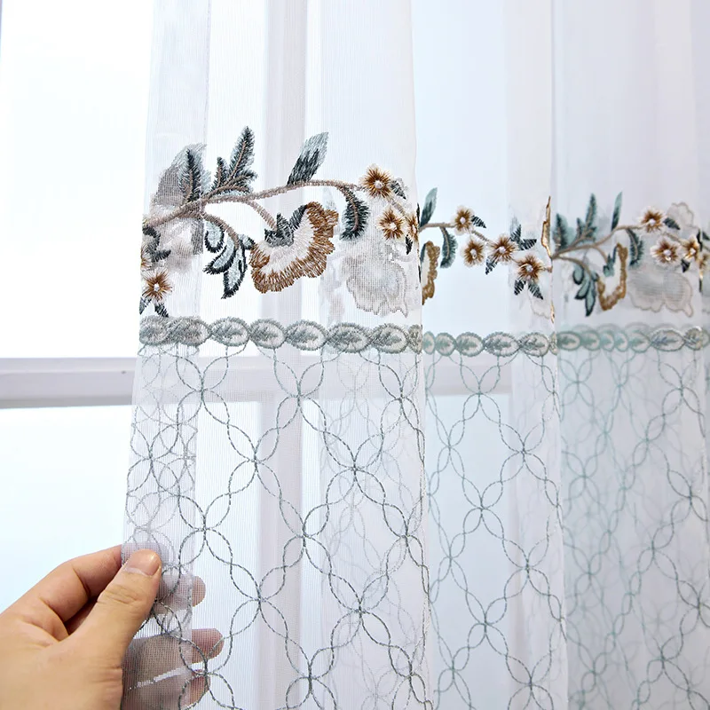 Прямые продажи окрашенные занавески из пряжи роскошные сетчатые тюли для