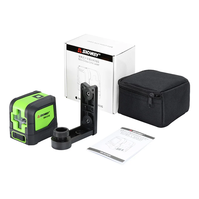 

Mini 2 Cross Lines nivel Laser Green Beam Self-Leveling Laser Level with Bracket