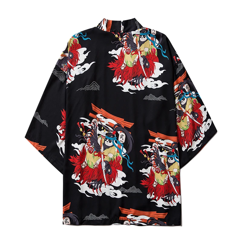M-XXL Fashion Japan Samurai 2020 Balck Red Blue White Loose Summer Beach Cardigan Harajuku Japanese Kimono Style Women Men Tops |