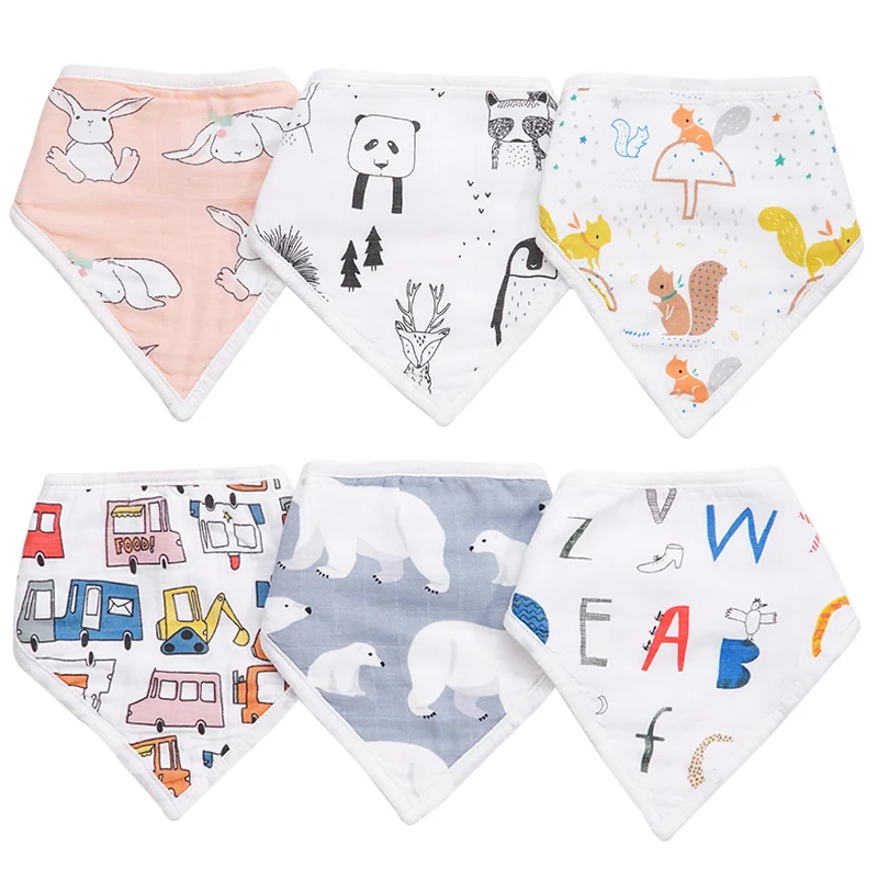 Детские мягкие нагрудники для ребенка треугольные банданы новорожденных
