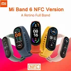 Смарт-браслет Xiaomi Mi Band 6 NFC, 1,56 дюйма, AMOLED, кислород в крови, фитнес-трекер, пульсометр, Bluetooth, водонепроницаемый Band 6 NFC