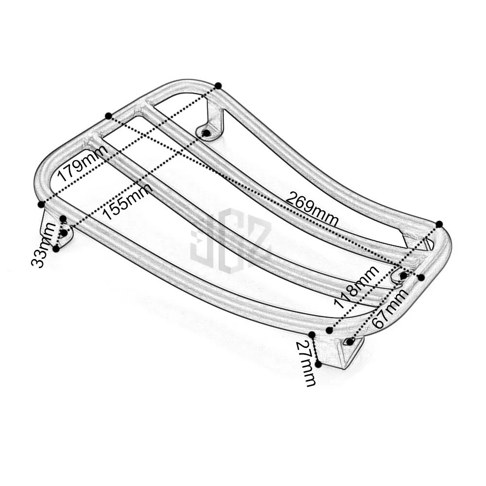 Мотоциклетный алюминиевый передний ножной педаль багажная стойка кронштейн