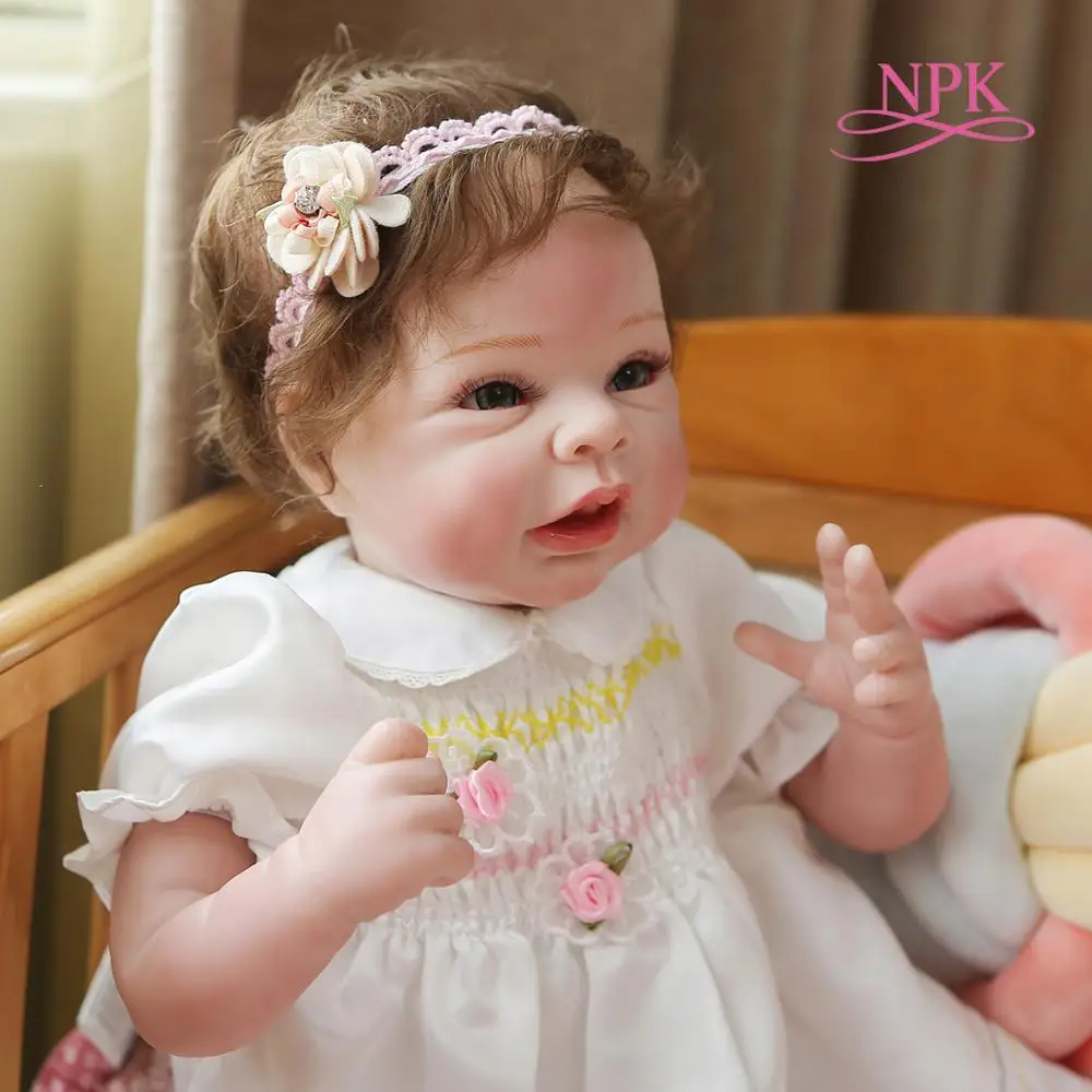 NPK 55 см детальная роспись коллекционные предметы Художественная кукла мягкое
