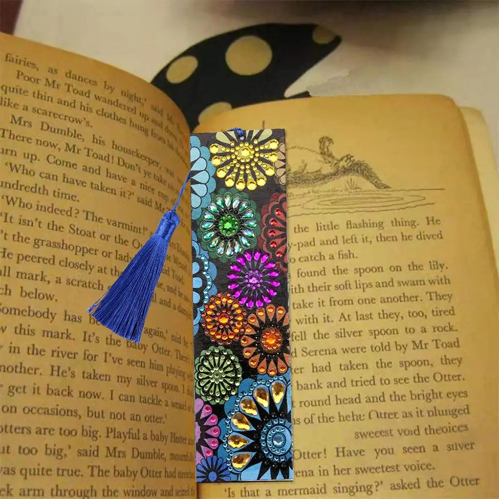 Алмазная картина Закладка сделай сам в форме алмазной живописи кожаная