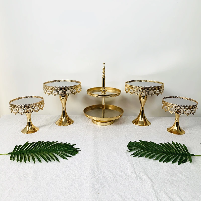 3 шт. 9 шт./лот подставка для торта свадебного кекса украшения Золотой mirrow новый