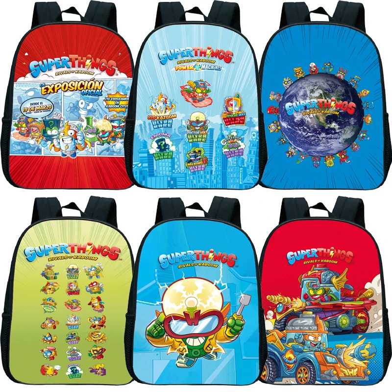 

Kids Superthings Power Machines Kindergarten Mini Backpack Toddler Superzings 7 Rucksack Children Cartoon Anime Knapsack Mochila