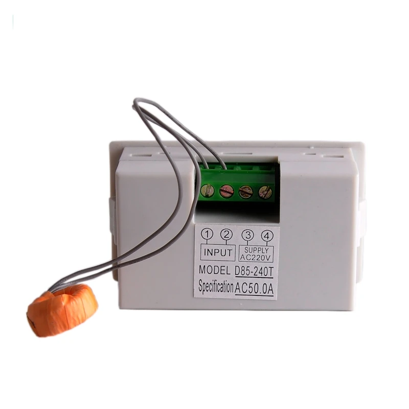 

D85-240T AC 50A LCD Digital Display Current Meter High Precision Ammeter With Blue Back Light