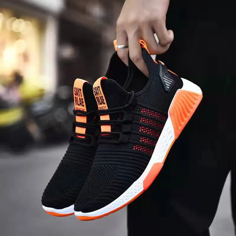 Promotion Men Shoes Casual Fashion Sneakers Stretch Fabric Breathable Hard-Wearing Lace-Up Walking Tenis Feminino Zapatos | Обувь