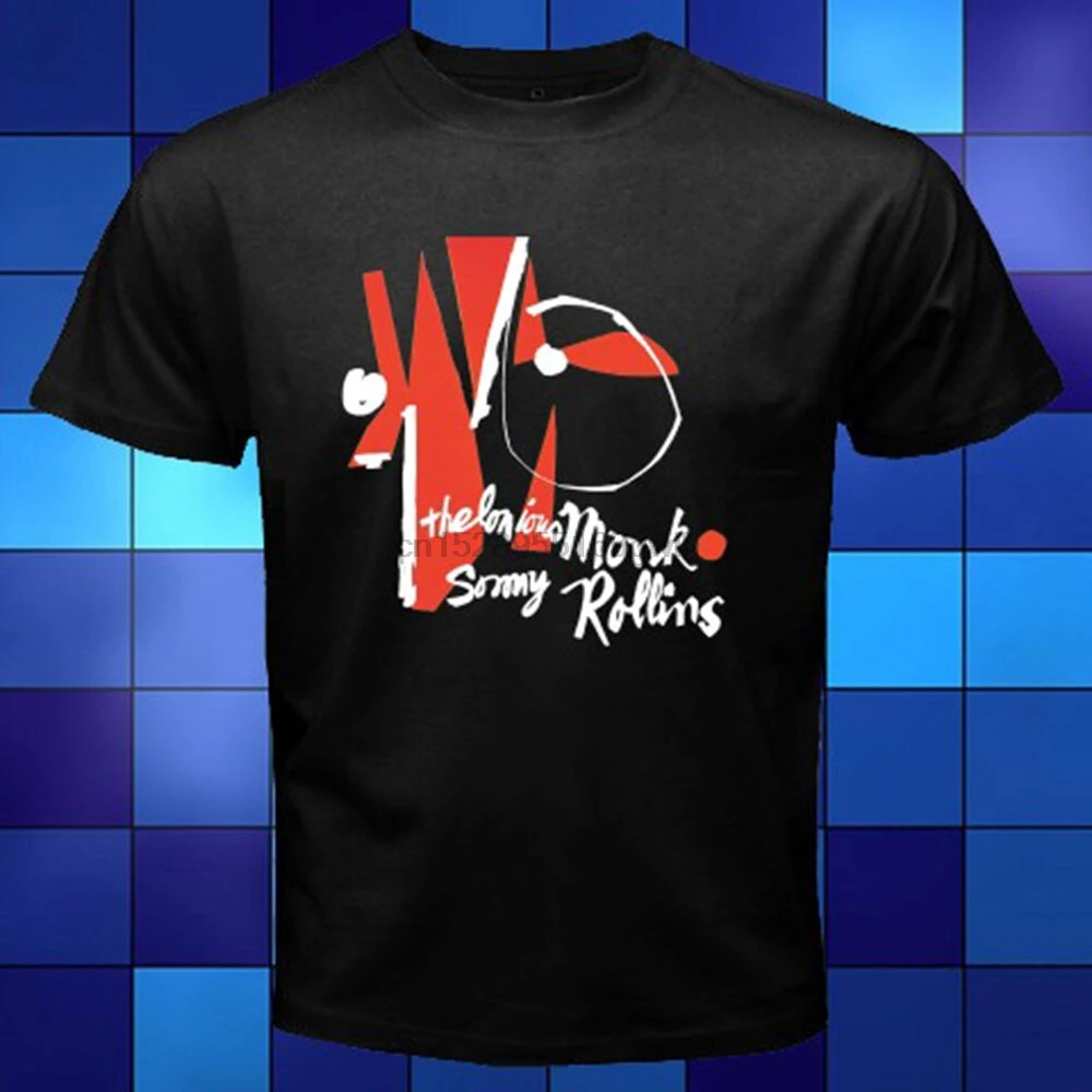 Новая Черная футболка с надписью Thelonious Monk and Sonny Rollins Jazz Music размеры от S до 3XL| |