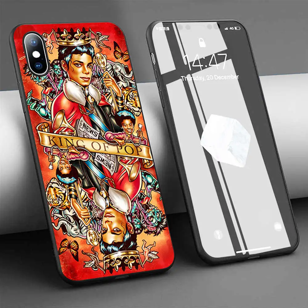 Чехол Майкл Джексон Кинг Мягкий силиконовый чехол для телефона iPhone 11 Pro Max X 5S 6 6S XR