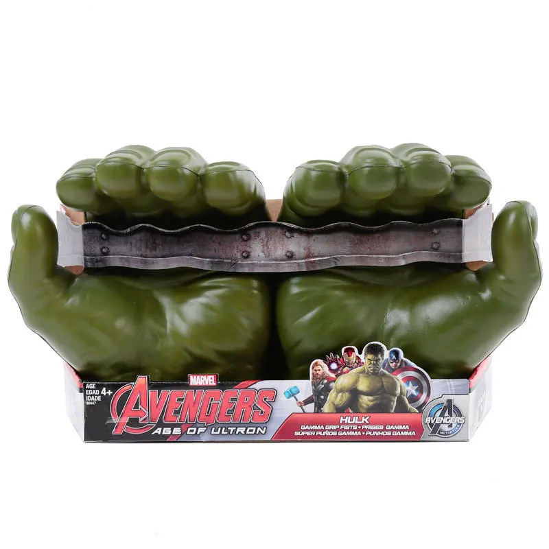With box Disney Marvel Мстители перчатки-блокшив Фигурки игрушки Халк фигурка Косплей Marvel Legends Gamma Grip модель игрушки подарок для детей - Цвет: With box