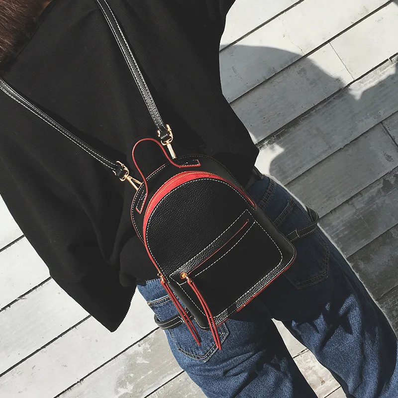 Модная куртка с надписью Mini рюкзак личи шаблон ПУ женский повседневные Рюкзаки