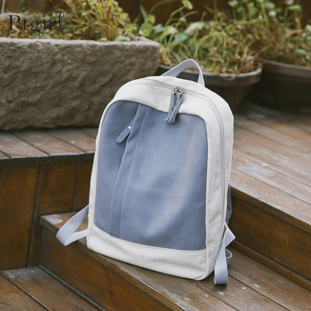 Модный женский рюкзак холщовая женская школьная сумка для девочек-подростков