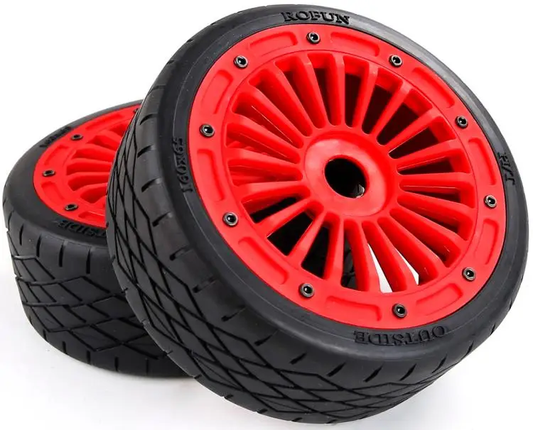 На дорожное колесо Набор с сильным нейлоновый обод для 1/5 весы Rovan ROFUN F5 MCD XS5 RR5 rc грузовик 2 шт./компл
