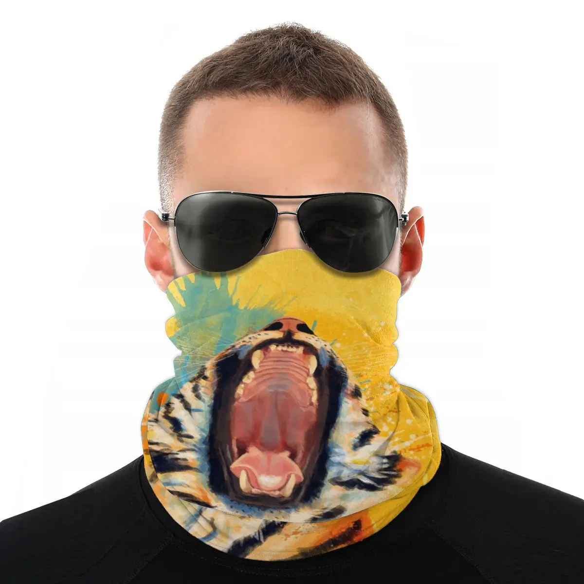 

Цветной волшебный шарф тигр, маска на шею для мужчин и женщин, модный шарф-труба, банданы на шею, защитные головные уборы, Велоспорт, туризм