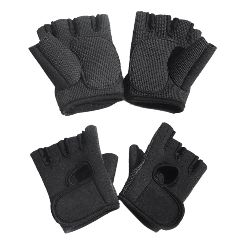

NEW Sport Cycling Fitness GYM Half Finger Gloves Weightlifting Exercise Training - Black L
