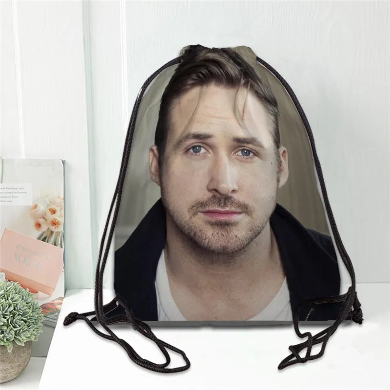 

Ryan Gosling Drawstring Bag Portable Lightweight Backpack Bag Travel Sport Outdoor Hiking Storage Bag Silk Fabric Bag 20201102