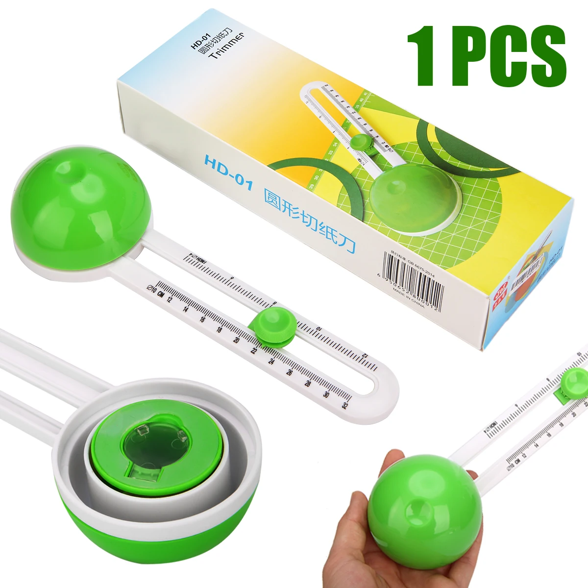

1pc Portable Circular Paper Cutter Scissors Round Knife Cut Paste Circle Paper Craft Tool Scrapbooking Cards Cutters
