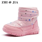 Зимние ботинки для девочек, зимние водонепроницаемые Нескользящие ботинки для холодной погоды, ботинки для малыша на осень и зиму