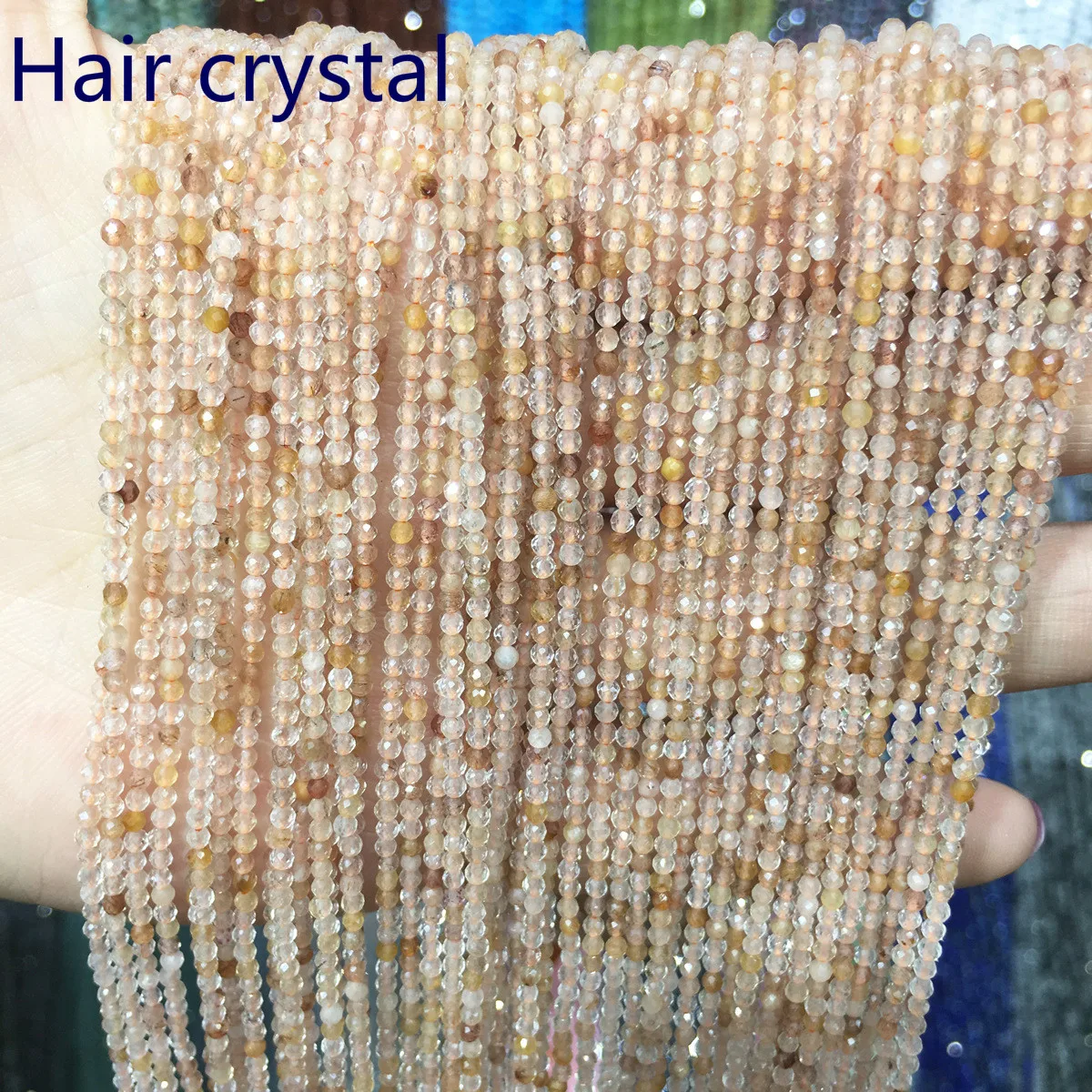 2 мм/3 мм натуральные турмалиновые/Хрустальные маленькие граненые бусины