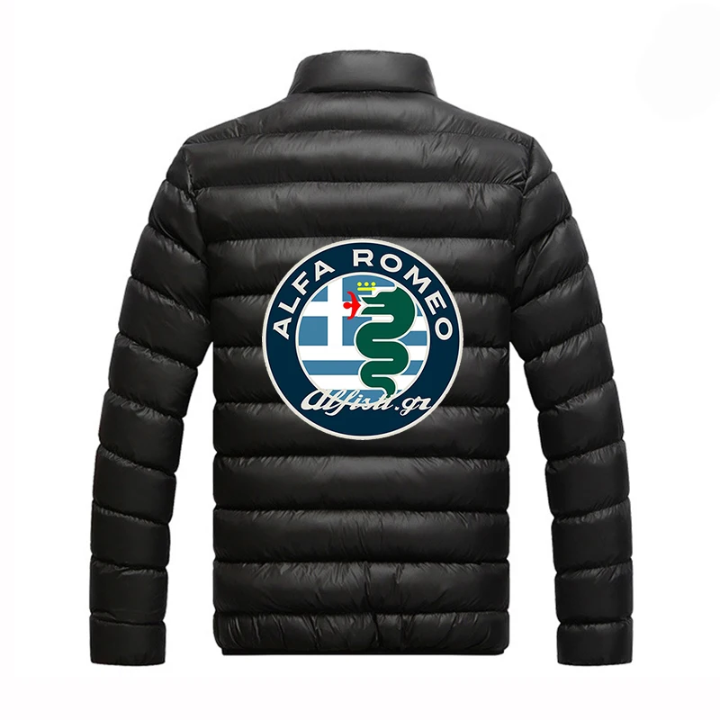 

2021Men's New 4 Color Streetwear Jackets Zipper Alfa Romeo Logo Print Male Print Casual Popular Padded Sport College Cotton Coat