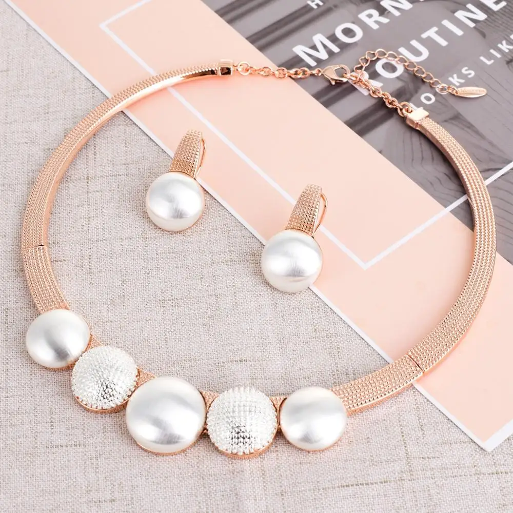 Viennois модные серьги подвески цвета розового золота смешанные ожерелье набор