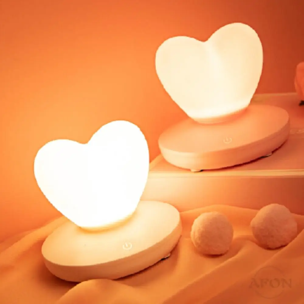 Декор для спальни в форме сердца светильник чувствительный светодиодный ночник