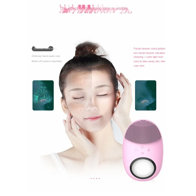 

Electric Face Washing Brush Household Portable Electric Ultrasonic Face Cleaning Brush Silicone Gel Cleansing System Face Washin