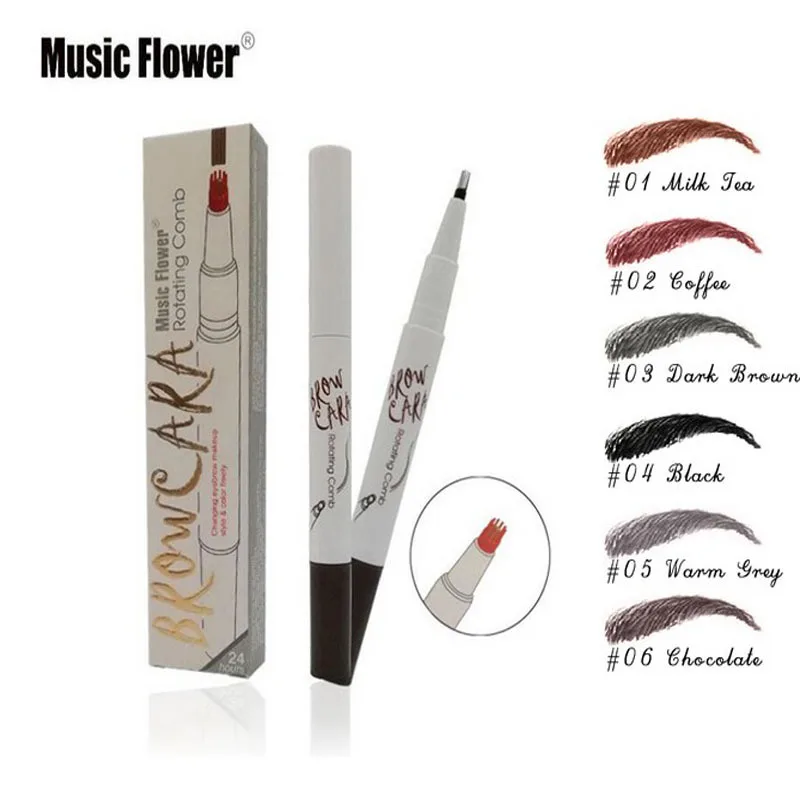 Музыкальная кофейная ручка для бровей в форме цветка 10 головок жидкая вилка тату