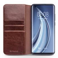 qialino genuine leather card slot flip case for xiaomi mi 10 fashion vintage full protection phone cover for xiaomi 10