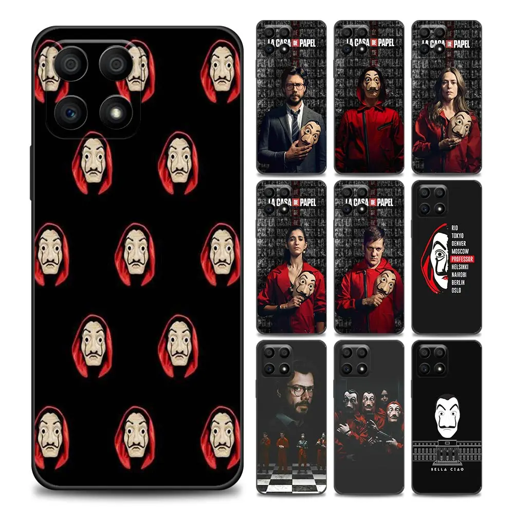 

La Casa De Papel Phone Case for Honor 8X S 9S C A X Pro Play 9A 50 Pro 10 20 e Pro 30i Pro Lite Youth Soft Silicone Cover